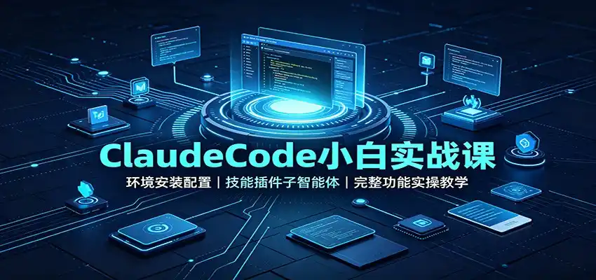 ClaudeCode小白实战课：环境安装配置，技能插件子智能体，完整功能实操教学云学当下-创业资源网-知予轻创网-资源整合-互联网创业课程云学当下