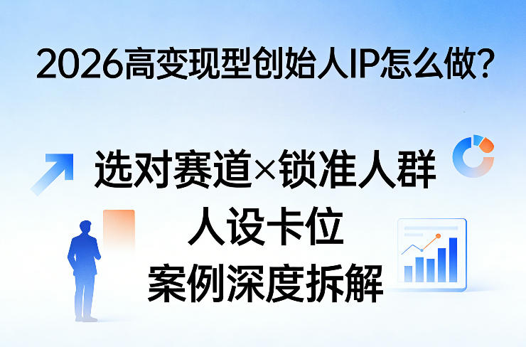 2026高变现型创始人IP怎么做？选对赛道×锁准人群×人设卡位×案例深度拆解云学当下-创业资源网-知予轻创网-资源整合-互联网创业课程云学当下